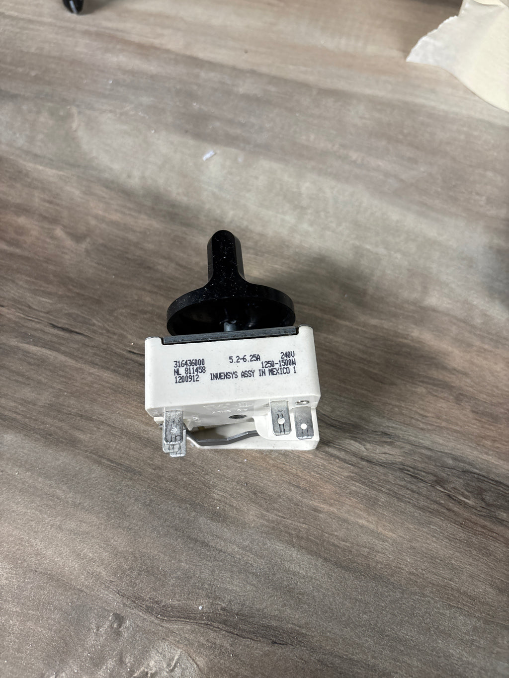 Burner Infinite Switch 316436000