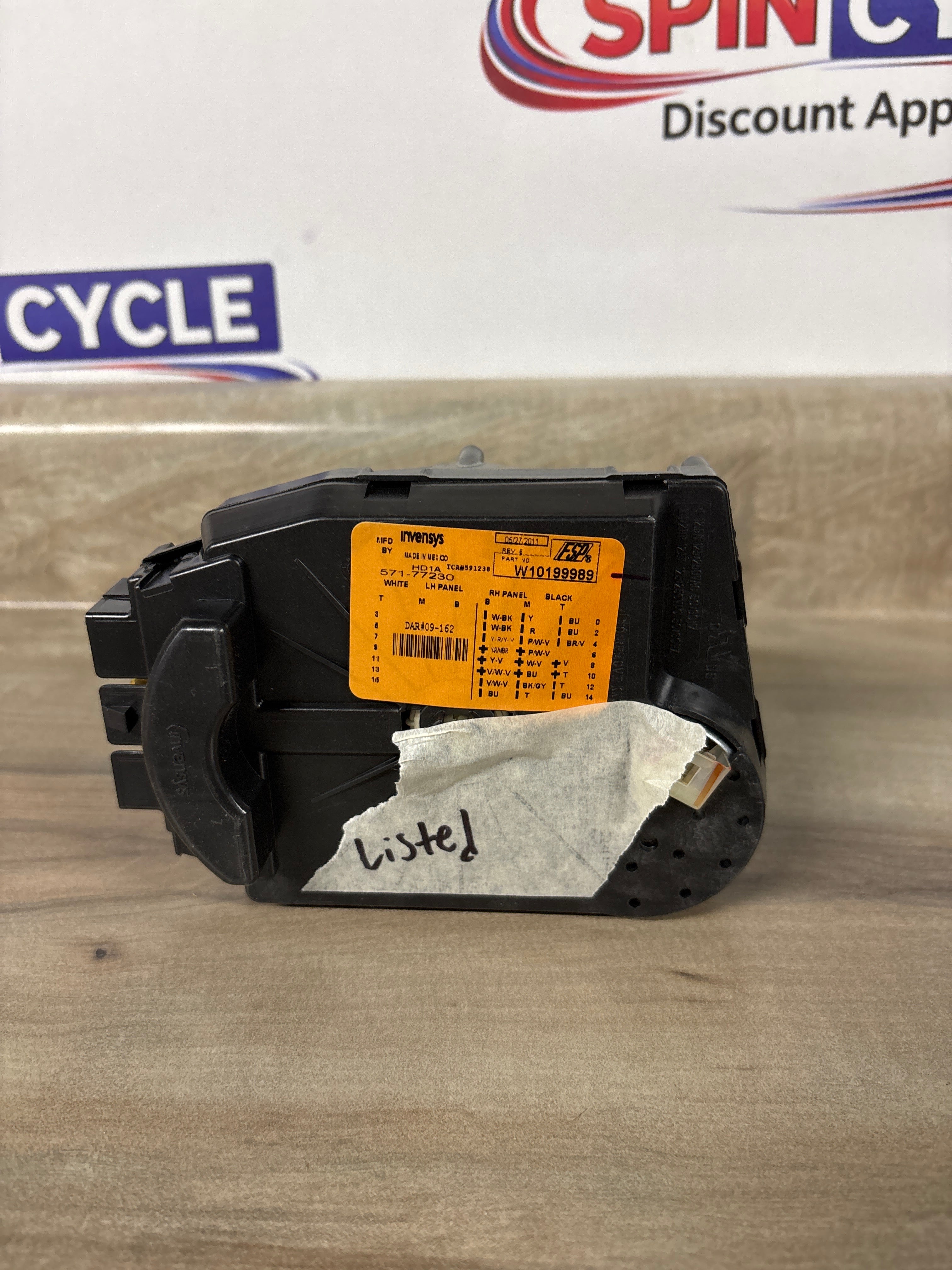 Whirlpool Washer Timer W10199989