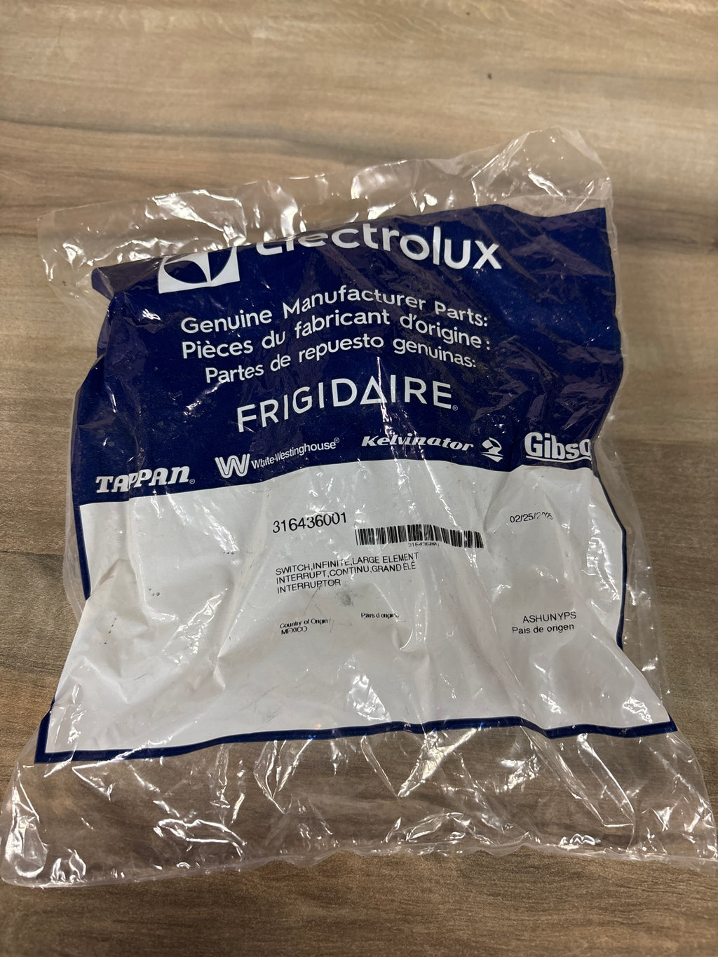 Frigidaire Range Infinite Switch 316436001