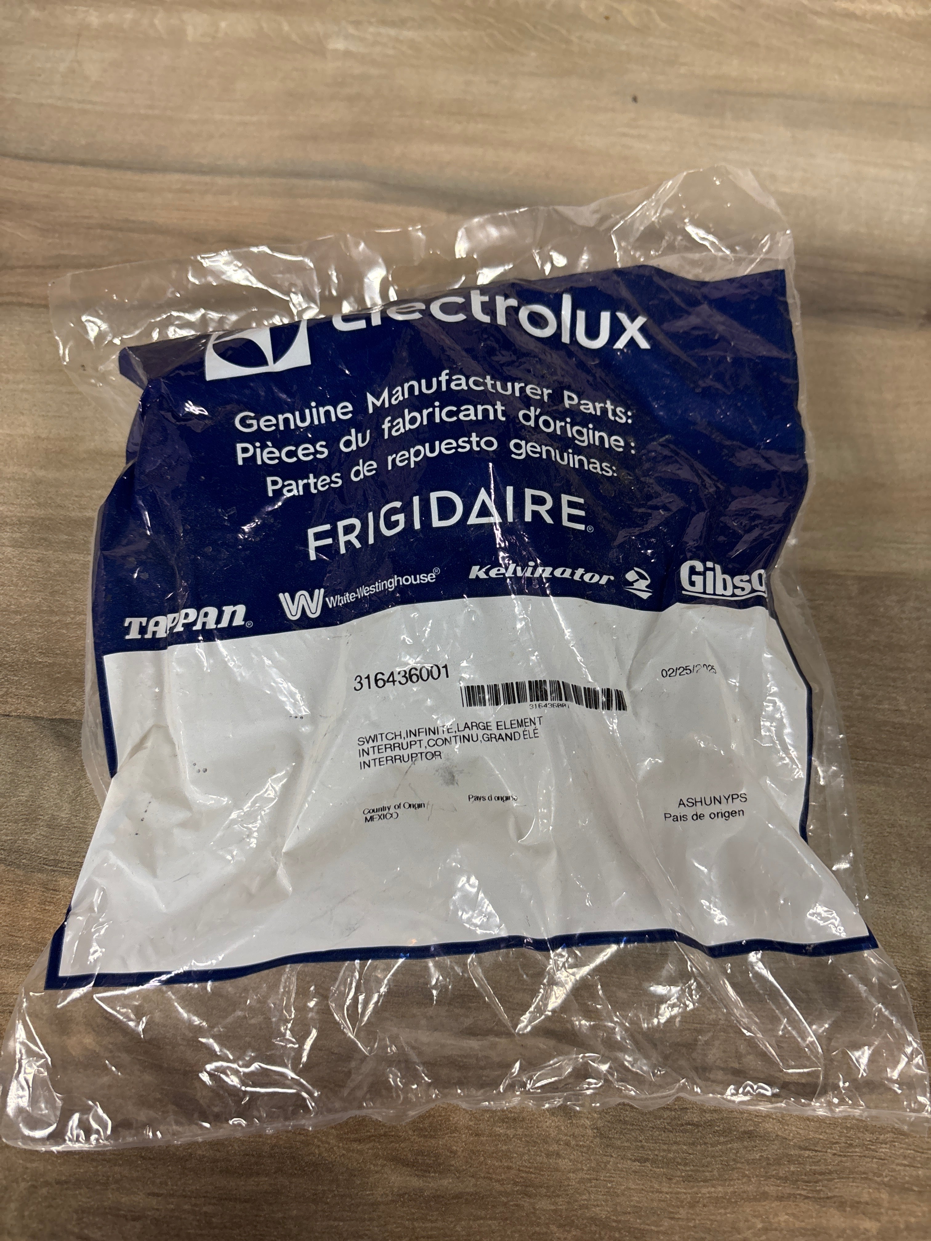Frigidaire Range Infinite Switch 316436001