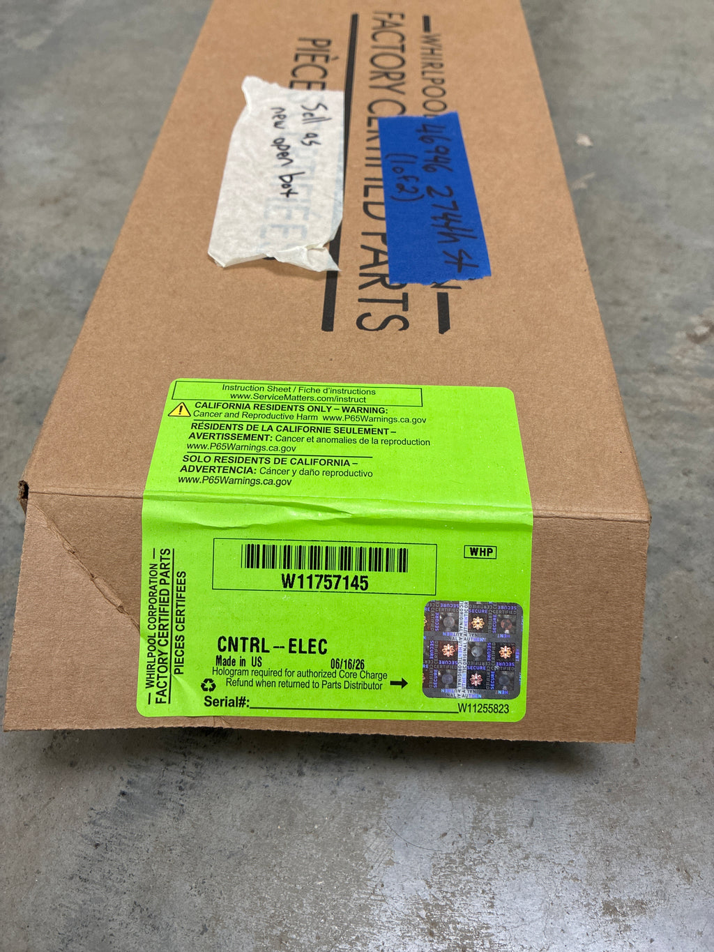 New open box Whirlpool stove control board W11757145 W11652497 W11730049 W11755750