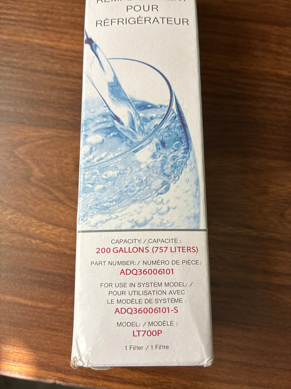 New LG Refrigerator Water Filter ADQ36006101-S