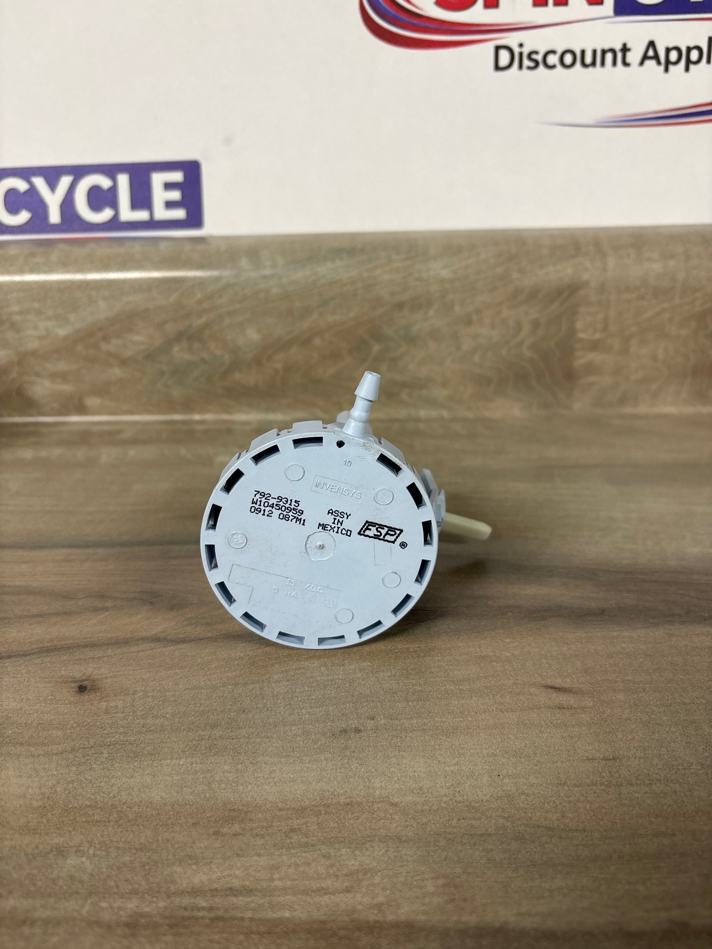 Whirlpool Washer Water Level Switch W10450959